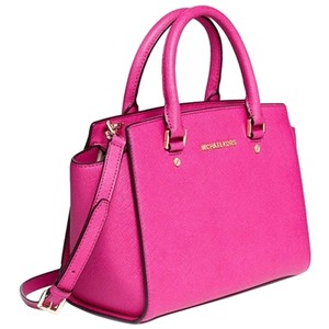 Baysuperstore - Noteworthy! NWT $428 Michael Kors Selma Studded Fuschia  Satchel Leather Med Handbag Pink ➤ $ USD 101.99. Order Yours Here: ➤